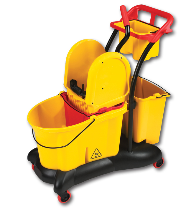 Down Press Cleaning Bucket Mopping Trolley 35 Qt.