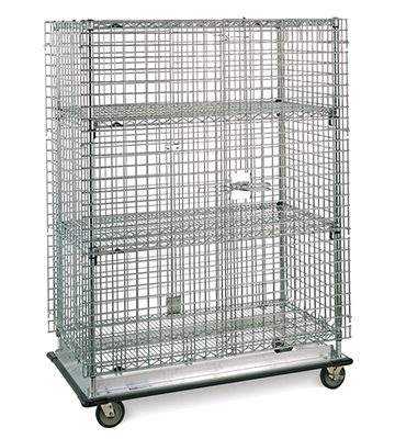 Steel Wire Mobile Security Cart