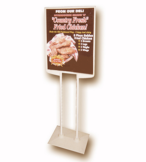 Buff Reinforced Floor Stand Sign Holder 22"W