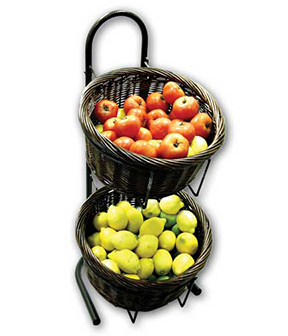 2-Basket Merchandiser 19"L x 20"W x 41.5"H