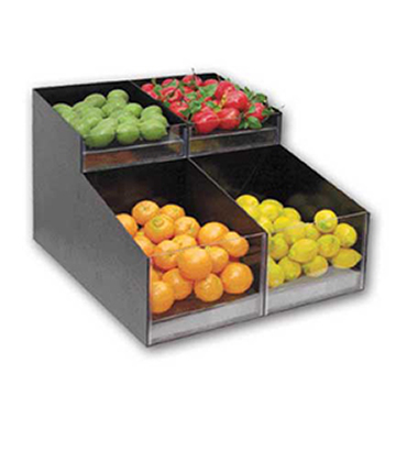 2-Tier 4-Compartment Produce Mesclun Bin 24"L x 31"w x 20"H