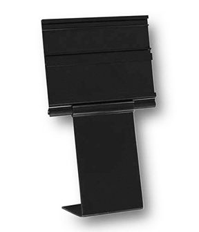 2-Track Tag Holder Black ABS Plastic with 3" Easel