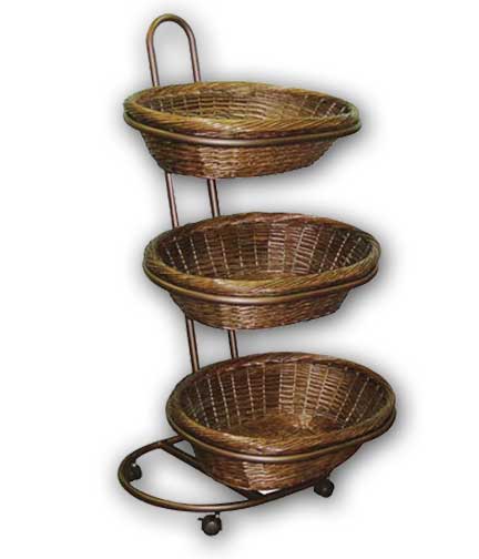 3 Basket Merchandiser 28"L x 30"W x 58"H