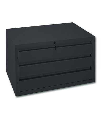 Black Metal 3-Drawer Storage 37.5"L x 20"W x 20.5"H