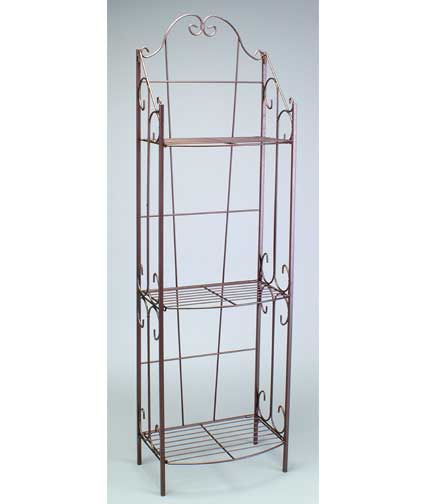 3-Shelf Decorative Wire Rack 18"L x 9.5"W x 60"H