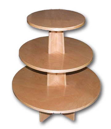Round Countertop 3-Tier Display 36"Dia. X 36"H