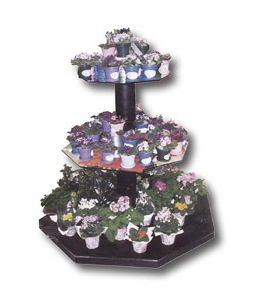 3-Tiered Floral Display 32" Dia. x 62"H