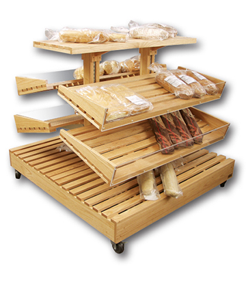 Double-Sided Bakery Display 51"L x 48"W x 44"H