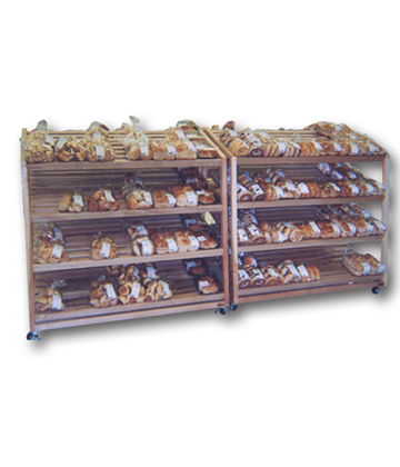 Bakery Bread Rack Display 57"L x 33"W x 53"H
