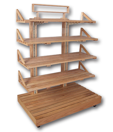 Bakery 4-Shelf Bread Display 48"L x 30"W x 58.25"H