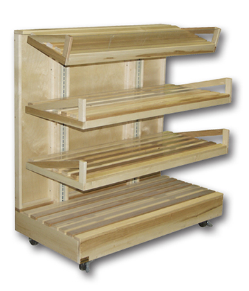 Oak 4-Shelf Bakery Rack 48"L x 24"W x 50"H