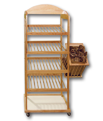 4-Shelf Bakery Rack with Built-in Header 29.5"L x 19"W x 64"H