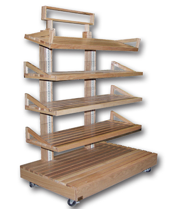 Bread Rack Display with 4 Shelves 48"L x  24"W x 58"
