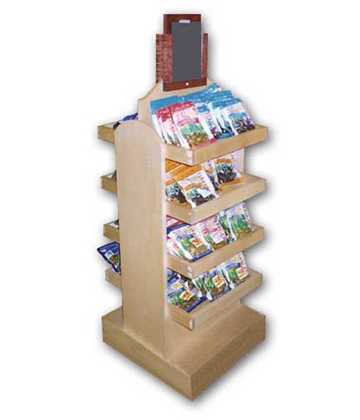 4-Shelf Merchandising Aisle Blocker 24"L x 24"W x 48"H