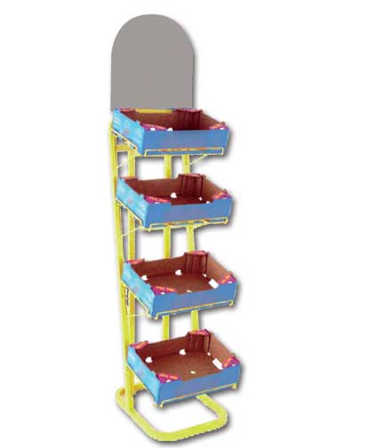 4-Shelf Wire Produce Rack