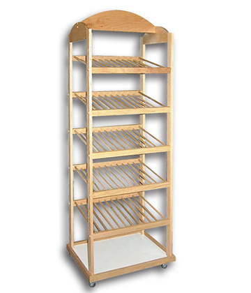 5-Shelf Bakery Rack with Built-in Header 25.5"L x 19"W x 73.5"H