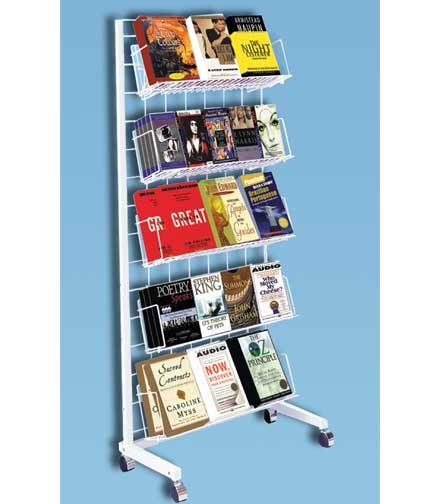 Rolling Wire Wall Display 26.75"L x 6"W x 55.5"H