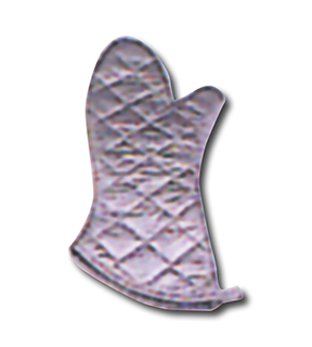 Silver Flame Resistant Oven Mitt 17"L