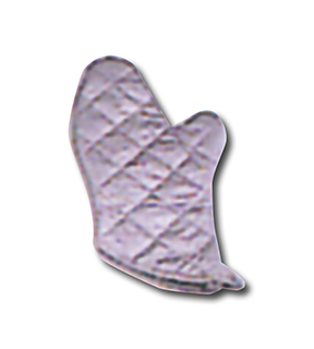 Silver Flame Resistant Oven Mitts 13"L