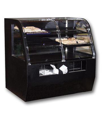 Self-Serve Pastry Black Case 48"L x 37"W x 48"H