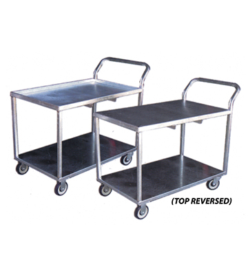77208 Aluminum Wet Produce Mobile Cart 48"L x 22"W x 40"H