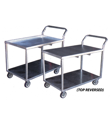 77209 Galvanized Wet Produce Mobile Cart 48"L x 22"W x 40"H