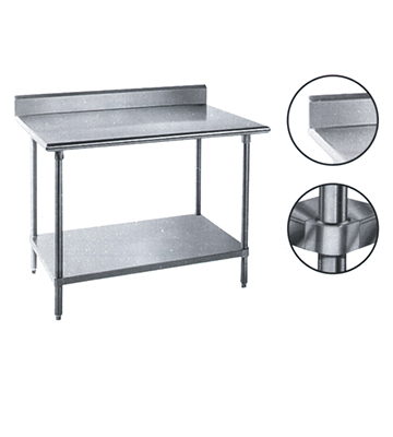 Stainless Steel Premium Backsplash Work Table 30" x 48"