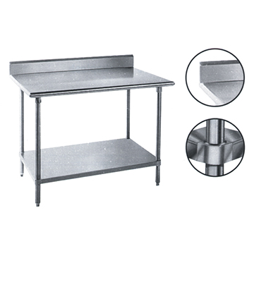 Galvanized Premium Backsplash Work Table 30" x 48"