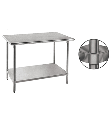 Galvanized Premium Flat Top Work Table