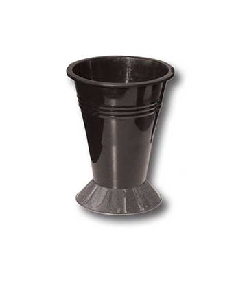 ABS Black Cone Vase with Base 8"H