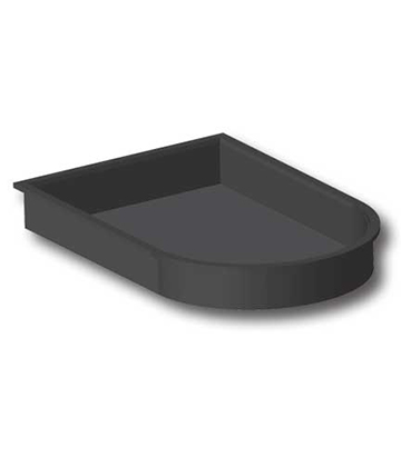 ABS Produce Curved Front Tray 16"L x 19.25"W x 2.5"H