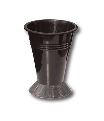 ABS Black Cone Vase with Base 10"H