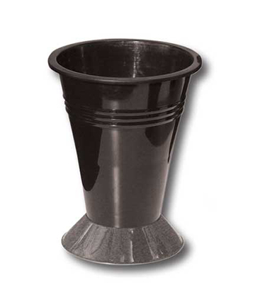 ABS Black Cone Vase with Base 13"H