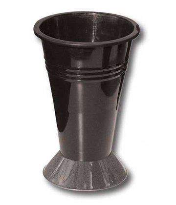 ABS Black Cone Vase with Base 16"H