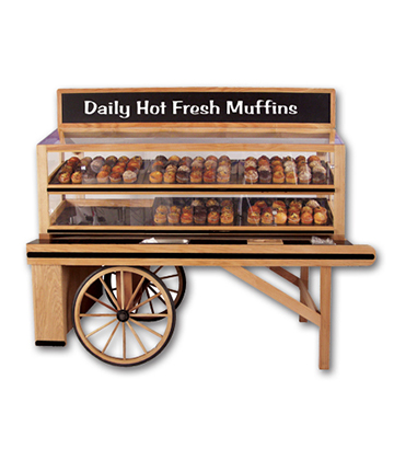 Rustic Bakery Cart 90"L x 49"W x 68"H