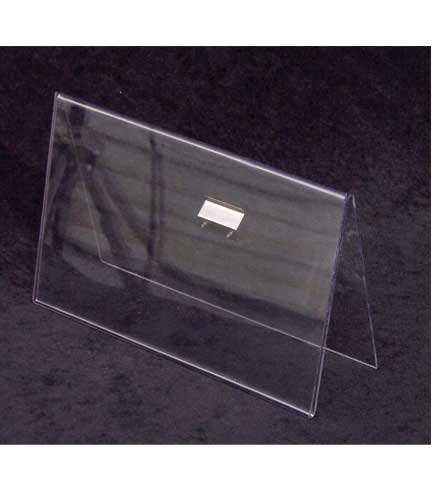 Clear PETG Horizontal Sign holder with Back Channel Mount 11"L x 7"H