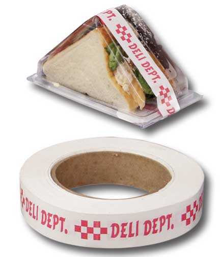 Package Sealing Tape DELI DEPT Imprinted Roll 1"W x 180'L
