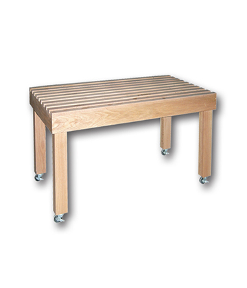 Oak Slat Board Table 64"L x 36"W x 30"H