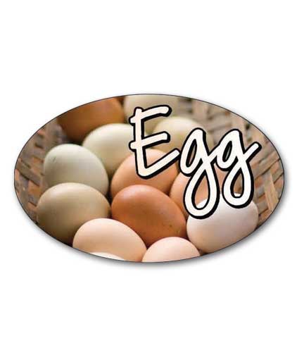 Self-Adhesive Label EGG 2"L x 1.25"H