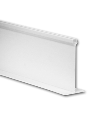 White Plastic T-Base Divider 36"L x 2.5"H