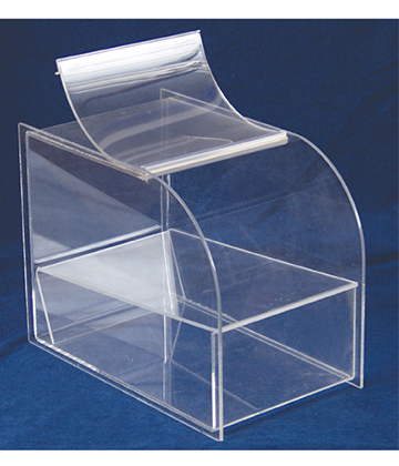 Clear Acrylic Bulk Food Bin with False Bottom 15" Sq. x 15"H