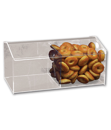 Acrylic Divided Bagel Bin 24"L x 13"W x 12"H