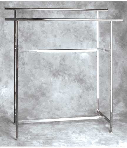 Clothing Rack Adjustable Double Rail Chrome