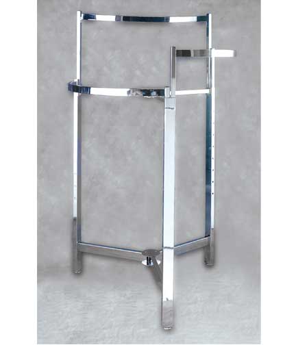 Clothing Rack 3-Level Folding Chrome 36" Dia. x 72"H