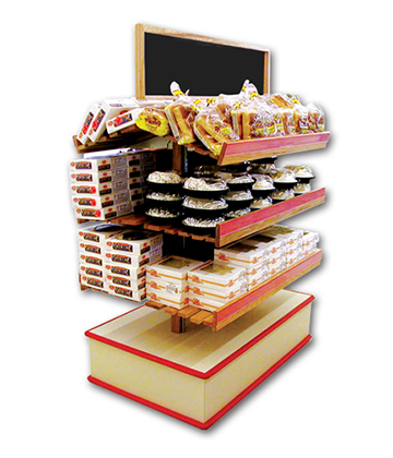 Bakery Island 4-Tier Display 48"L x 30"W x 60"H