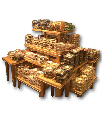 Bakery 4-Stepped Nesting Tables