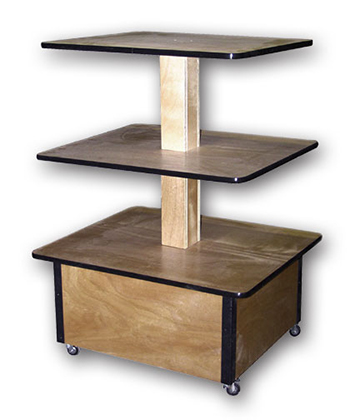 Bakery Stepped Mobile Table 36"L x 30"W x 48"H