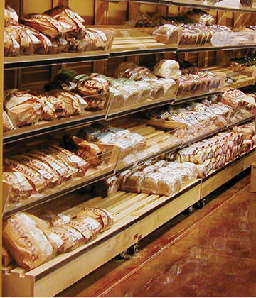 Bakery Wall Rack Display 48"L x 30"W x 66"H