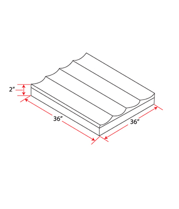 Banana Bruise Buster Riser 4-Row 36" Sq. x 2"H