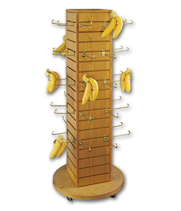 Slat Board Banana Display 24" Dia. x 60"H
